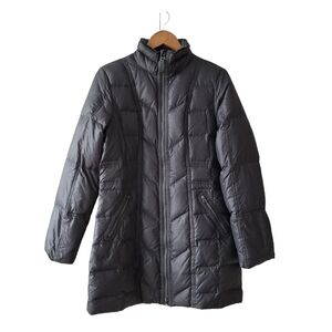 Prana Devan Charcoal Gray Quilted Down Jacket